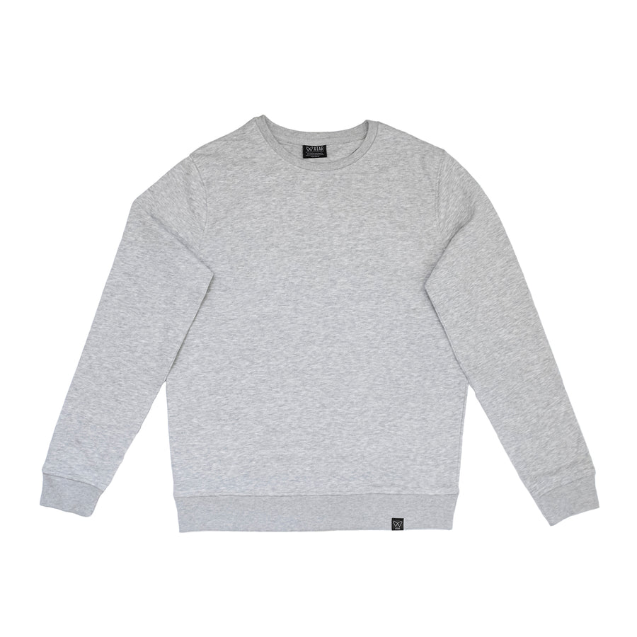 Polerón gris crew neck algodón orgánico