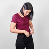 Polera burdeo algodón orgánico mujer