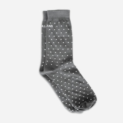 Calcetín Gris con Puntos