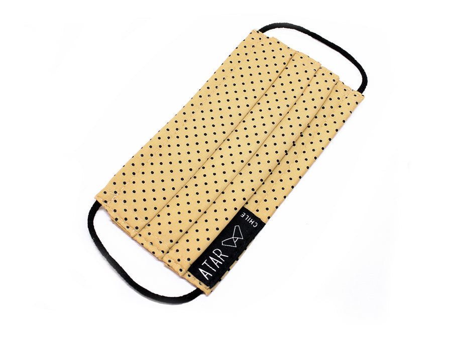 Mascarilla Mostaza con puntos Kids