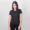 Polera negra algodón orgánico mujer