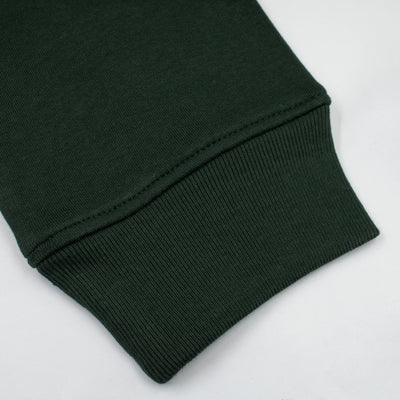 Polerón hoodie verde algodón orgánico