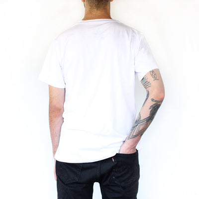 Polera blanca algod n org nico hombre ATAR