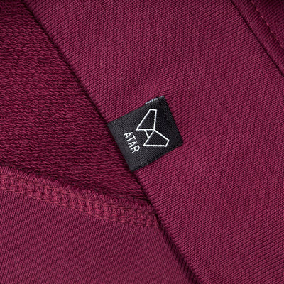Polerón burdeo crew neck algodón orgánico