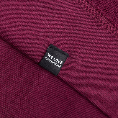 Polerón burdeo crew neck algodón orgánico