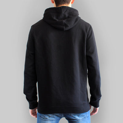 Polerón hoodie negro algodón orgánico