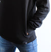 Polerón hoodie negro algodón orgánico