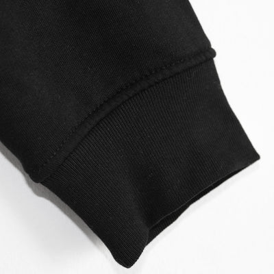 Polerón hoodie negro algodón orgánico