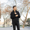 Polerón hoodie negro algodón orgánico
