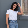 Polera blanca algodón orgánico mujer
