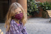 Mascarilla Burdeo puntos Kids