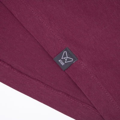 Polera burdeo algodón orgánico hombre