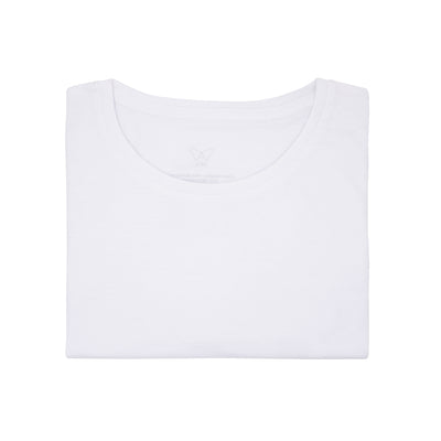 Polera blanca algodón orgánico mujer