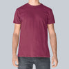 Polera burdeo algodón orgánico hombre