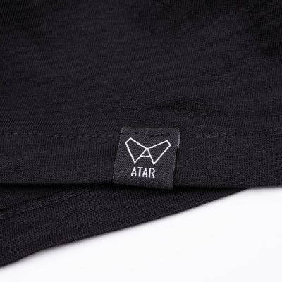 Polera negra algodón orgánico mujer
