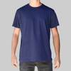 Polera azul algodón orgánico hombre