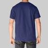 Polera azul algodón orgánico hombre