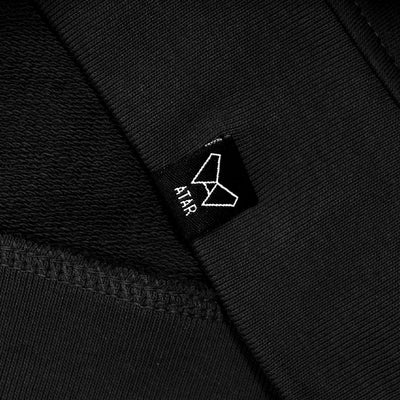 Polerón negro crew neck algodón orgánico