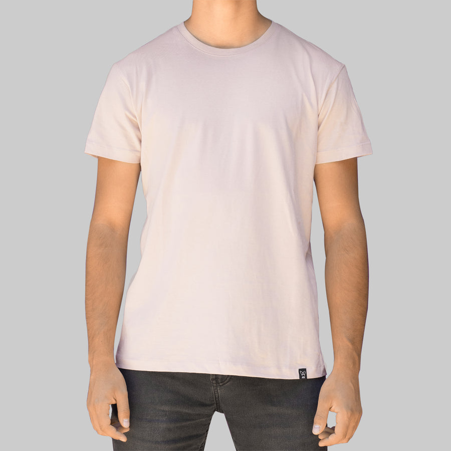 Polera rosada algodón orgánico hombre
